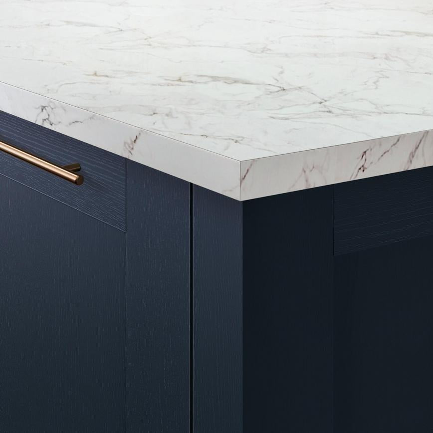 3m x 19mm Calacatta Marble Effect Laminate Upstand