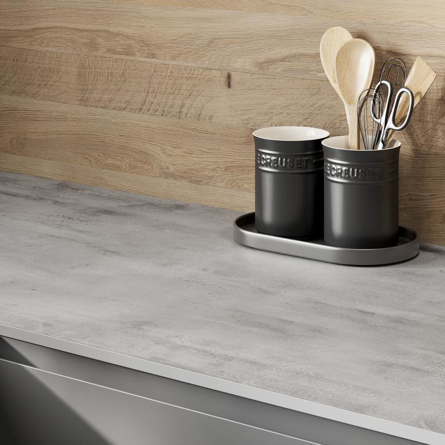 3m x 12mm Square Edge Urban Concrete Effect Compact Laminate Worktop