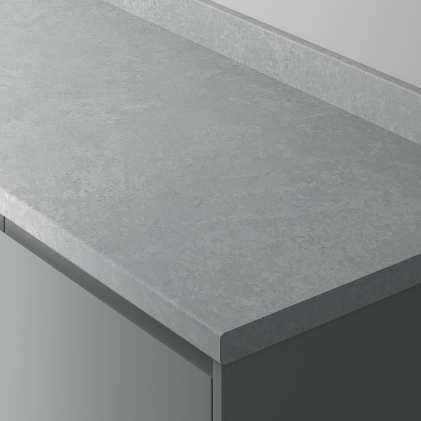 3m x 38mm Bullnose Light Stone Effect Laminate Worktop