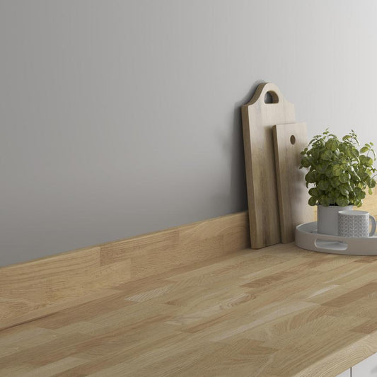 3m x 19mm Natural Oak Block Effect Laminate Upstand
