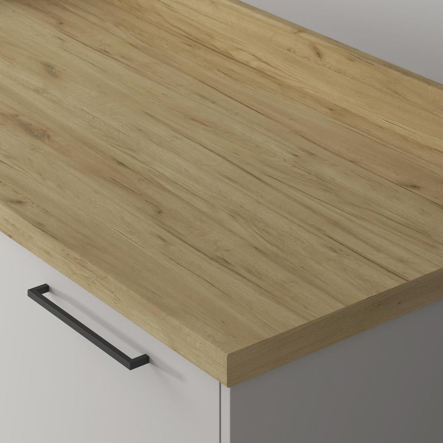 3m x 38mm Bullnose Warm Oak Laminate Worktop