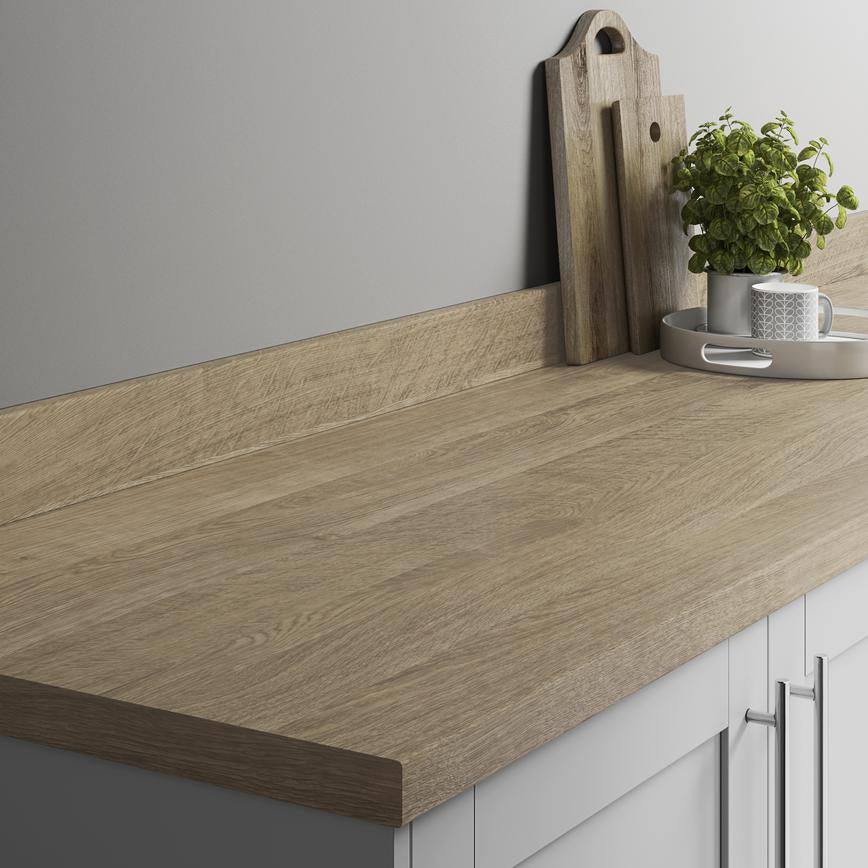 3m x 19mm Natural Oak Effect Laminate Upstand