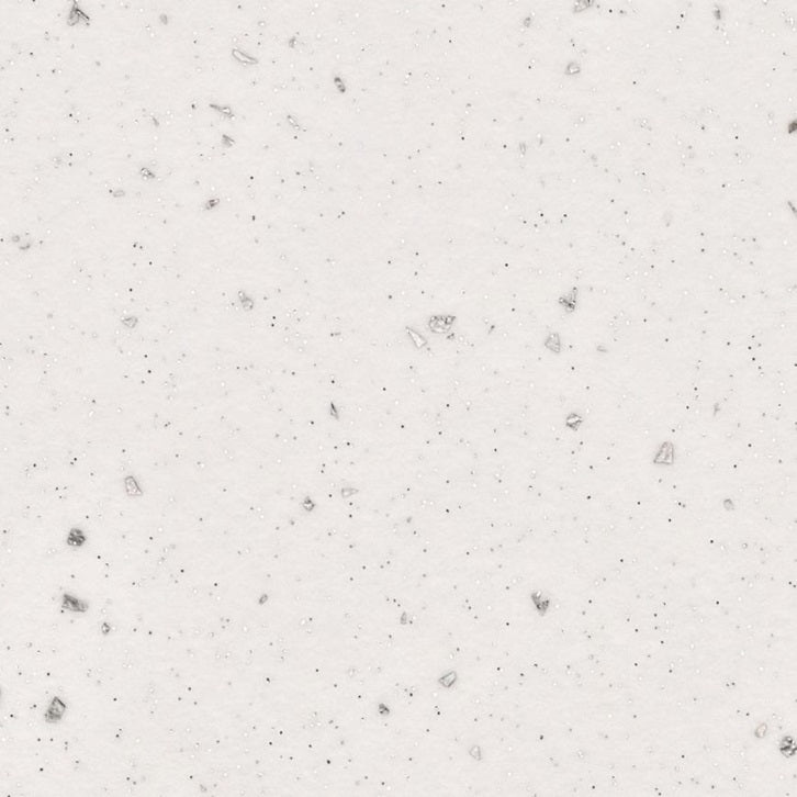 1.4m x 38mm White Sparkle Quartz Effect PP Worktop Edging Strip