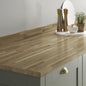 3m x 18mm Unfinished Rustic Oak Solid Wood Upstand