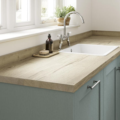 2.79m x 19mm Aged Oak Effect Laminate Upstand