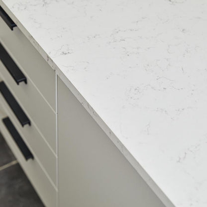 3m x 22mm Square Edge Venus White Marble Effect Laminate Worktop